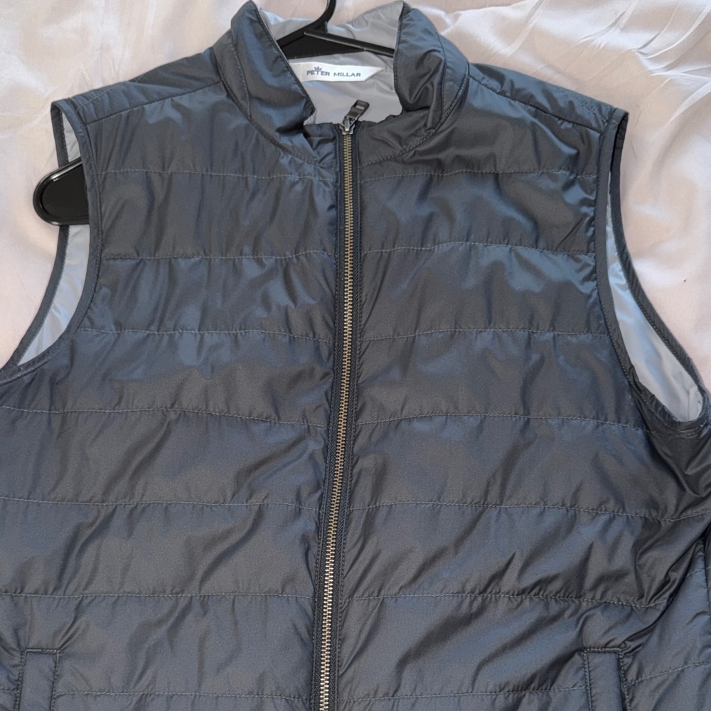 Peter Millar Dark Gray Puffer Vest - image 1